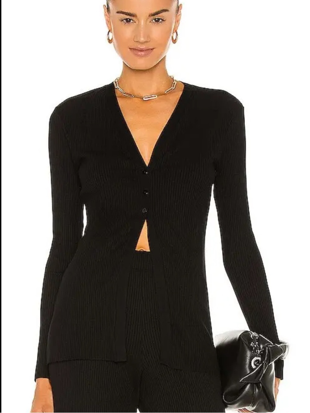 Enza Costa Viscose Rib Tunic Cardigan